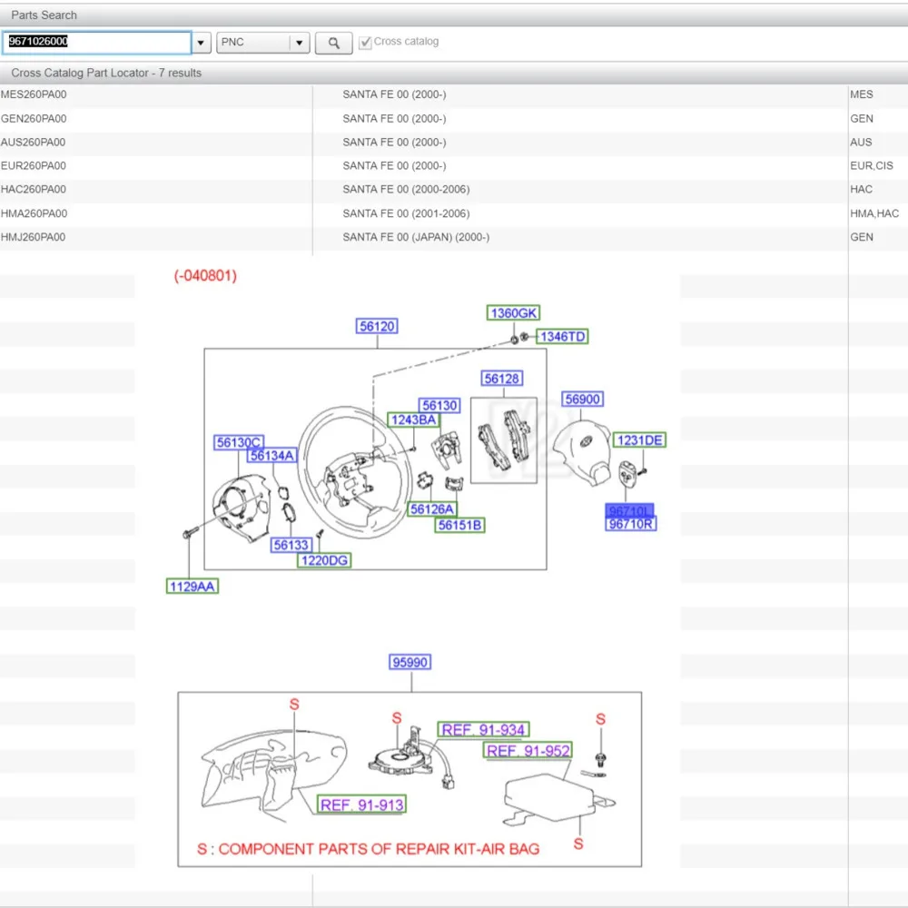 Переключатель круиз-контроля на рулевом колесе подходит для Hyundai Santa Fe 01-06 гг.