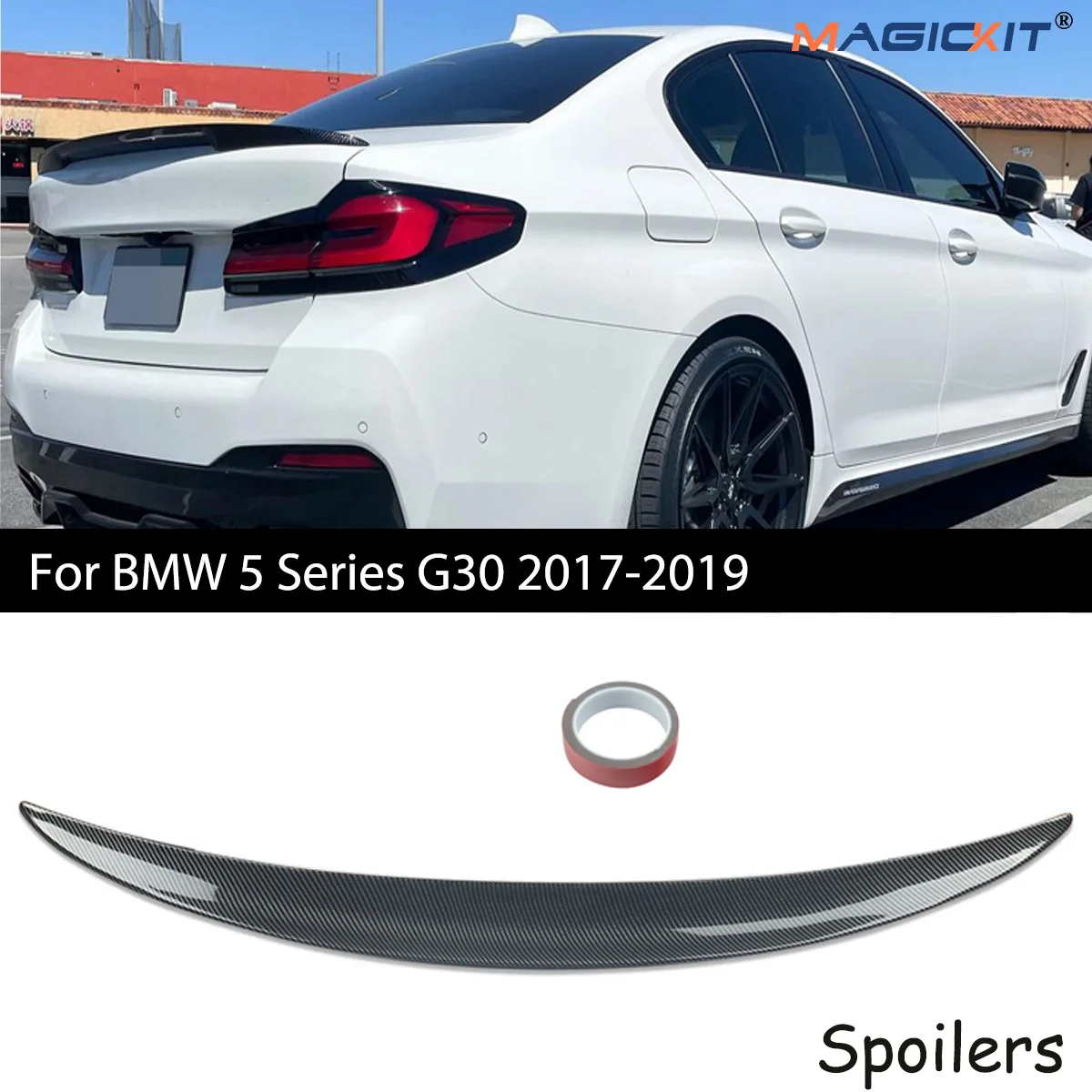 Задний спойлер на крышу MagicKit для BMW 5 серии G30 M Sport 2017-2019 модель из углеродного