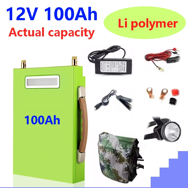 

Powerful 12V100Ah Li-ion Battery Portable Power Station Solar Power Generation Battery DC Outdoor Camping Emergency Power Supply