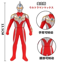 13cm small soft rubber ultraman max action figures model doll furnishing articles childrens assembly puppets toys