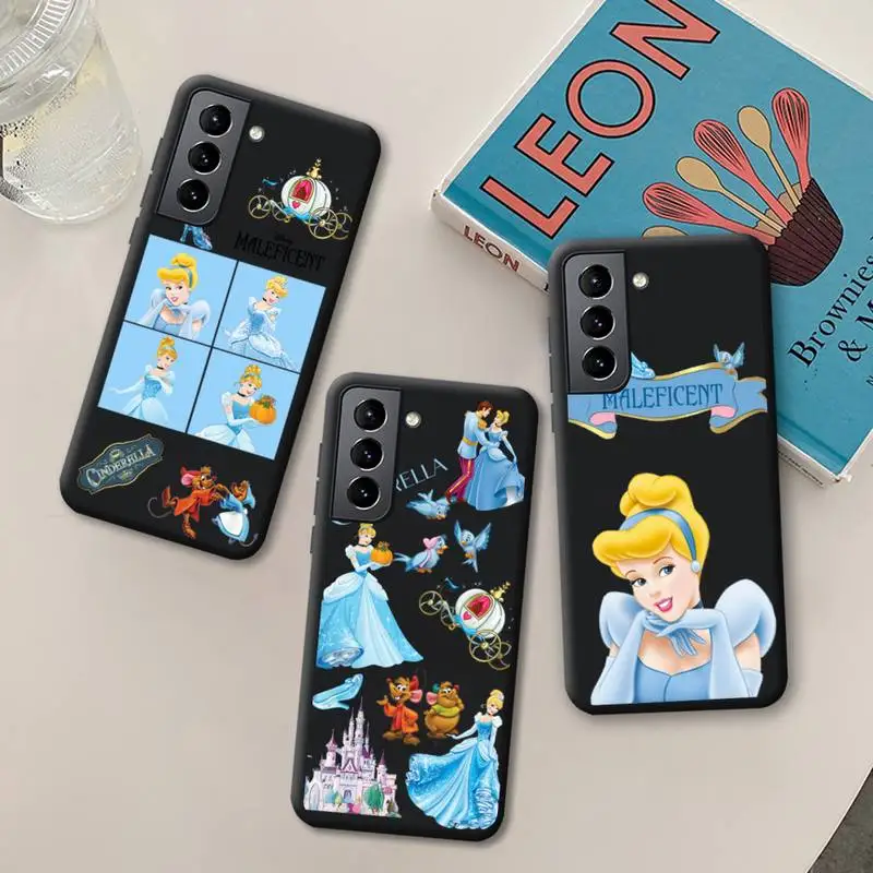 

Disney Princess Cinderella Phone Case for Samsung Galaxy S22 S21 Ultra S20 FE S9 Plus S10 5G lite 2020 Silicone Soft Cover