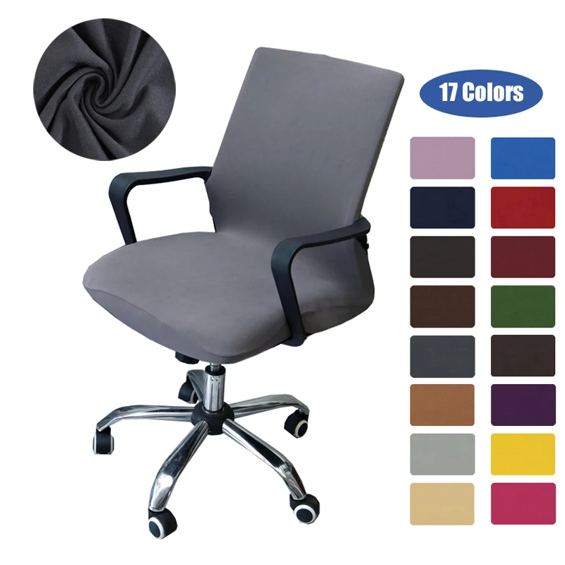 Cover Stretch Simple Fabric Computer Seat Covers Washable Decor Swivel Chair Protectors