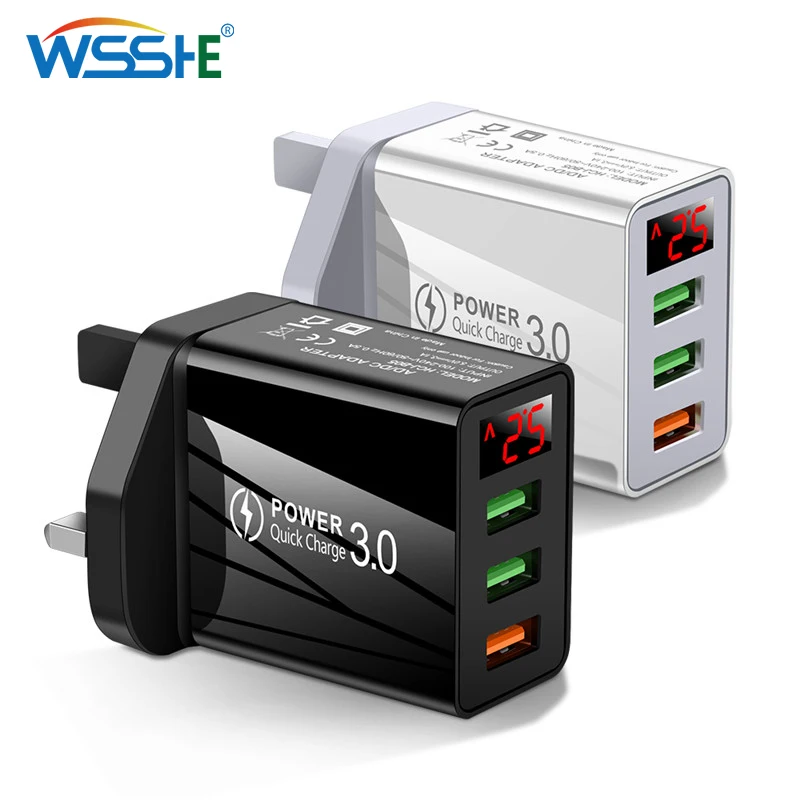 

Зарядное устройство с 3 USB-портами и светодиодным дисплеем, 5 В/3 А