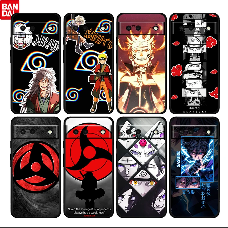 

Hot Anime NARUTO Logo Shockproof Cover For Google Pixel 6 6A 5 4 5A 4A XL Pro 5G Fundas Soft Fundas Black Phone Case Cover Capa