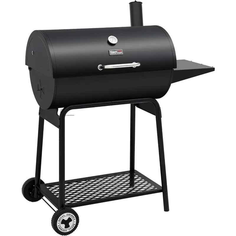 

CC1830 30 Barrel Charcoal Grill with Side Table, 627 Square Inches, Outdoor Backyard, Patio and Parties, Black