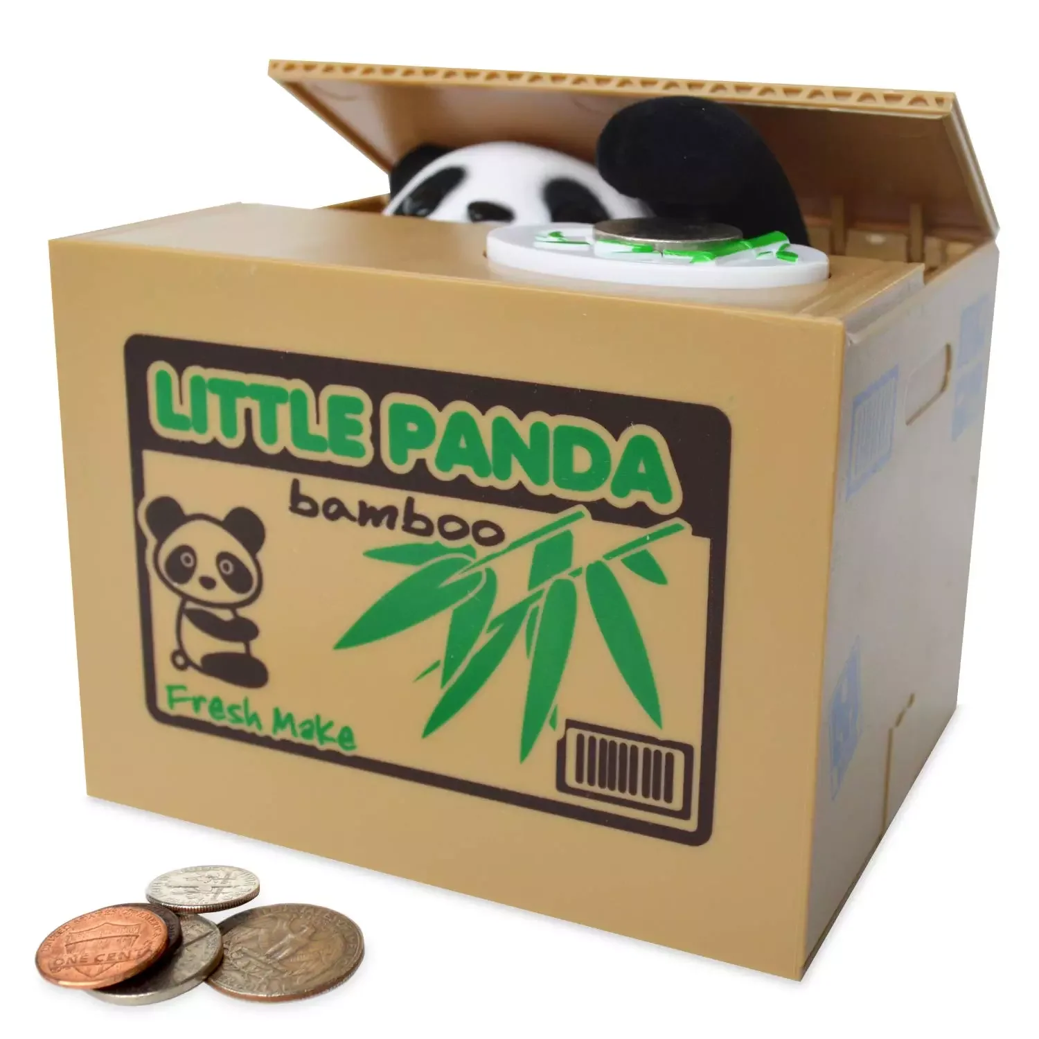 

Panda Cat Coin Box Piggy Bank Stealing Money Bank Automated Thief Money Boxes Toy Gift for Children Kids Coin Money Saving Box