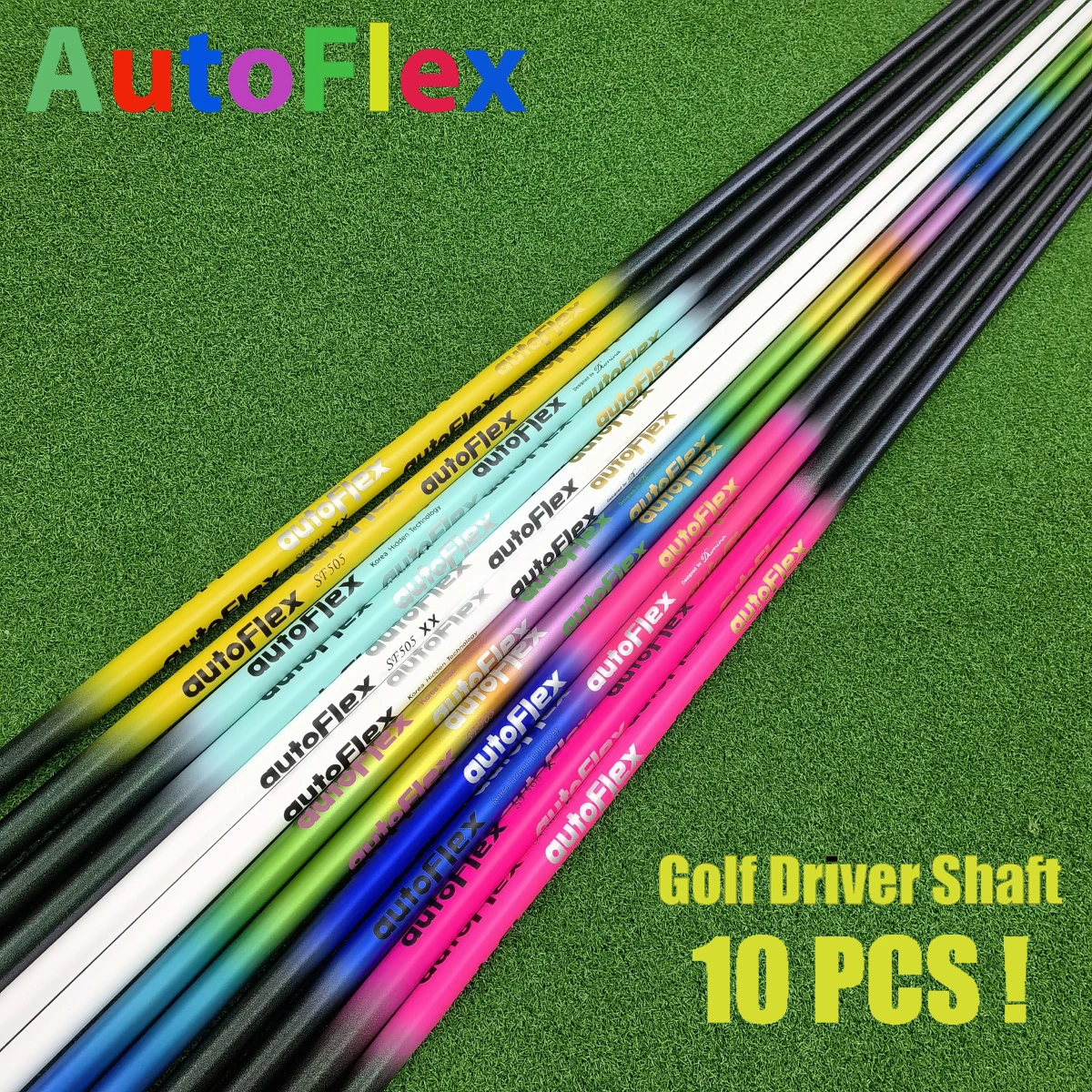 

Wholesale of 10 pcs Autoflex Drivers Shaft Multi-Color Golf Club Shaft SF505/SF505X/SF505XX Graphite Can be Mixed and Matched