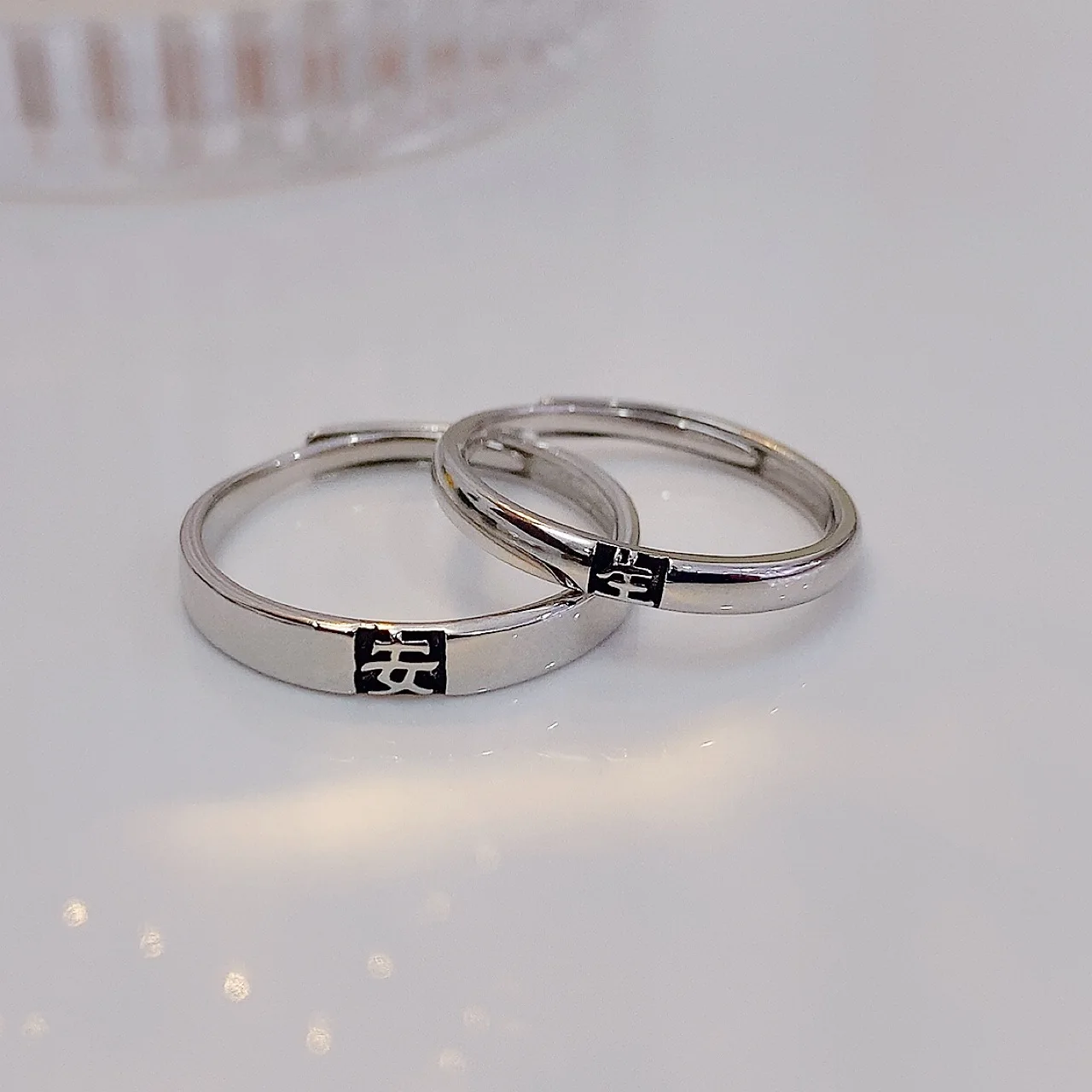 

2022 New Year of the Tiger S925 Sterling Silver Couple Ring Confessions Propose to Men and Women Friends Luxury temperament ring