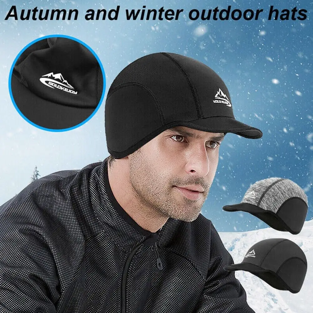 

Winter Warm Outdoor Cycling Thermal Windproof Skiing Caps Heat Block Caps Peaked Beanie Hat Ear Protection Hat