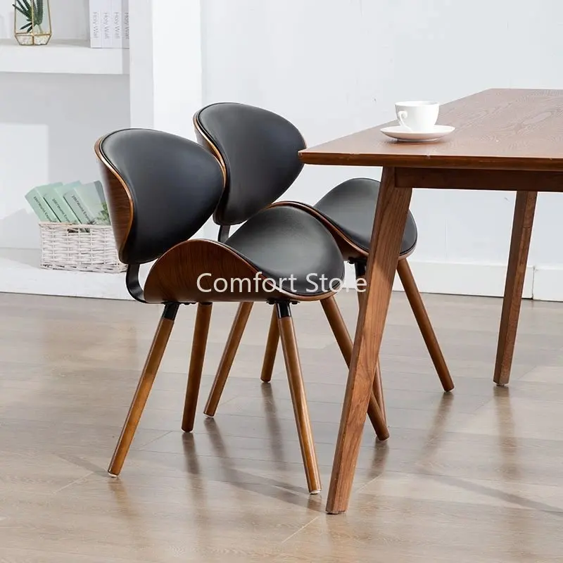 

Wooden Kitchen Dining Chairs Nordic Bedroom Luxury Dresser Designer Chairs Ergonomic Walnut Modern Sillas Home Furniture WKYZ