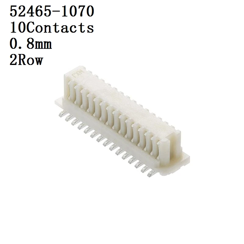 MOLEX-Conector 52465-1070,1271,1671,4070 Connector, Header, 10 Contacts, 0.8 mm, 2 Row, Socket 10 unids/lote