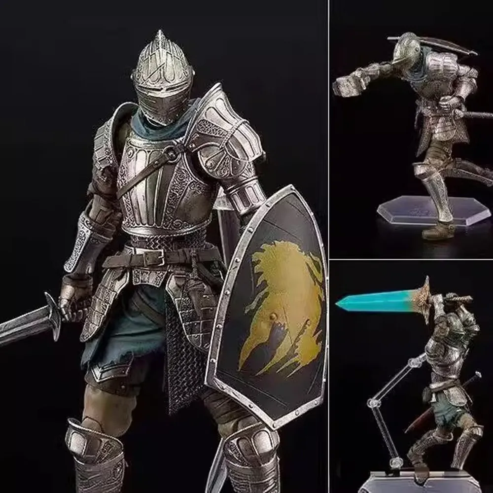 Фото Фигурка Dark Souls Figma 15 см, в рифленых доспехах, PS5, ПВХ, аниме-фигурка, модель Figma 590, коллекционная игрушка, кукла, подарок №3
