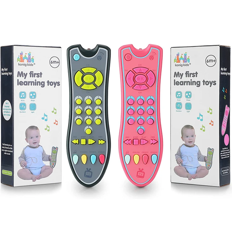 

Baby TV Remote Control Kids Musical Early Educational Toys Simulation Remote Control Children Learning Toy with Light Sound