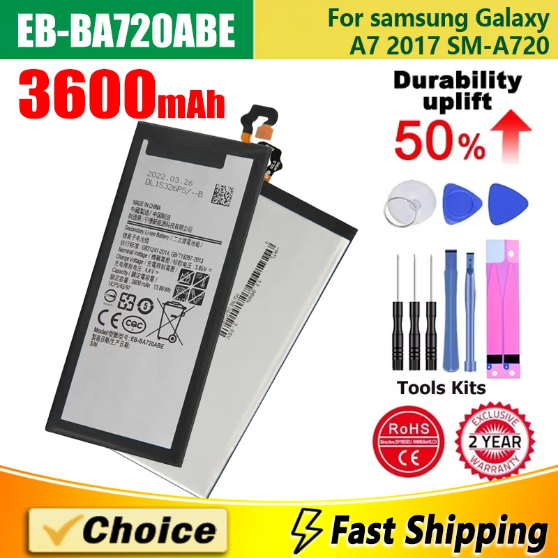 Фонарь Новый Сменный литиевый аккумулятор для телефона + инструмент Samsung GALAXY A7