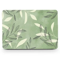 watercolor nature leaves for macbook pro 13 case m2 2022 air 13 m1 2020 pro 14 inch 2021 a1466 a2337 a1502 spring flowers cover