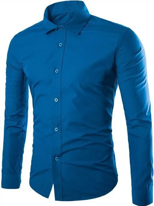 Mattswag Mens Purple Simple Solid Color Formal Shirts Spring Autumn Long Sleeve Lapel Shirts Casual Loose Stylish Camisa Hombre