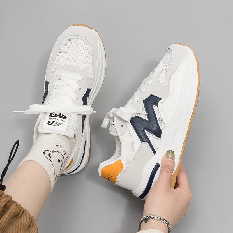 Women Sneakers 2023 Spring Patchwork Breathable Platform Casual Shoes Outdoor Ladies Sport Shoes Comfortable Walking Shoes