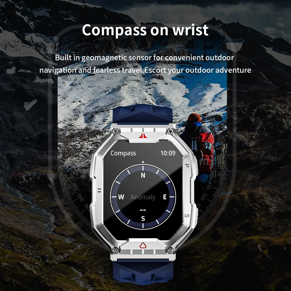 Спортивные Смарт-часы LOKMAT с компасом фонариком водонепроницаемыми до 5 АТМ