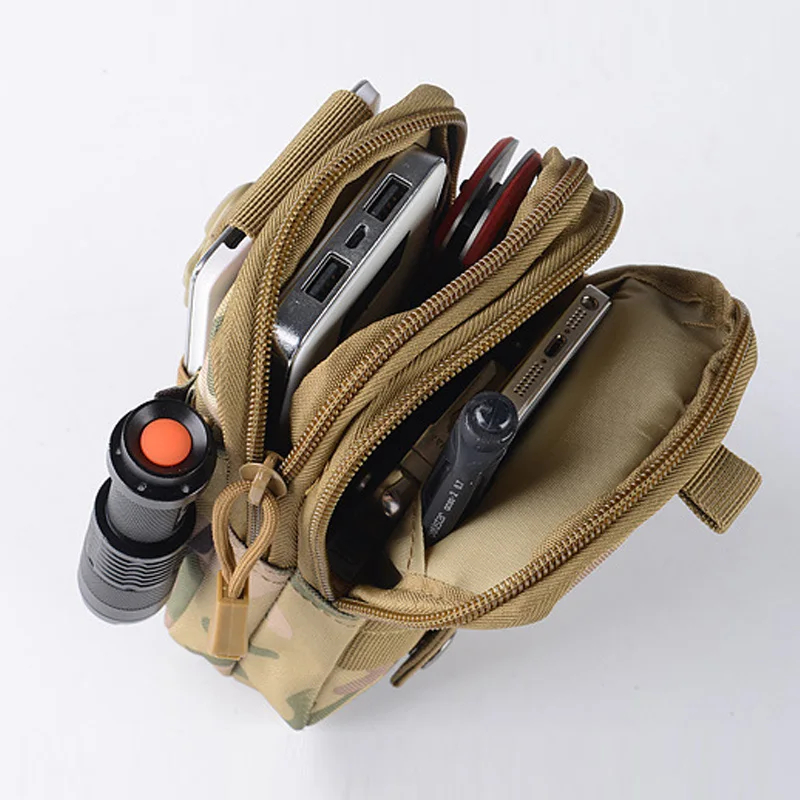 Military Molle Pouch Waist Bag Camo Waterproof Nylon Multifunction Casual Men Fanny Waist Pack Male Small Bag Mobile Phone Case