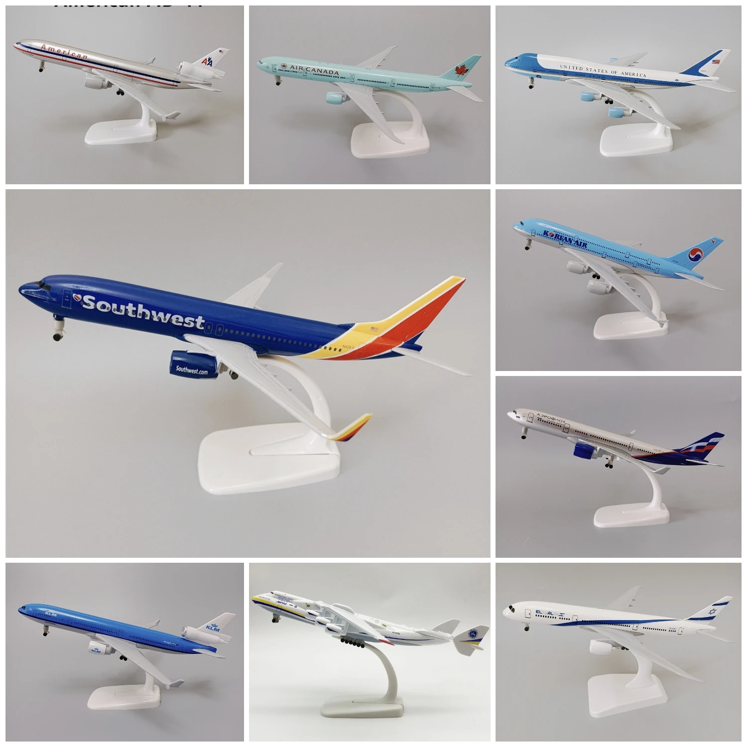 20cm Alloy Metal Air USA Southwest Airlines Boeing 737 B737 Airways Diecast Airplane Model Canada KLM RUSSIAN Plane Aircraft