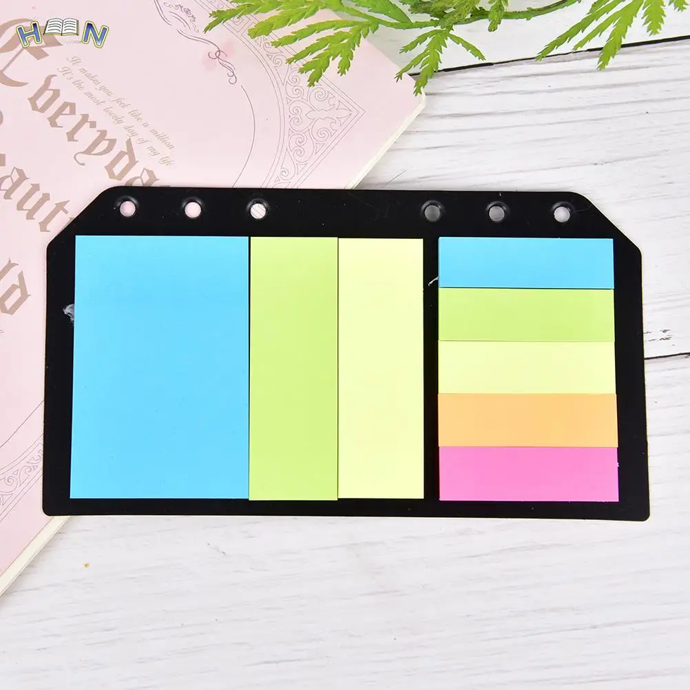 

1pcs B5 A5 A6 Sticky Notes Planner Schedule 6 Holes Binder Dairy Memo Divider Sticker For Loose Leaf Binder Spiral Notebook