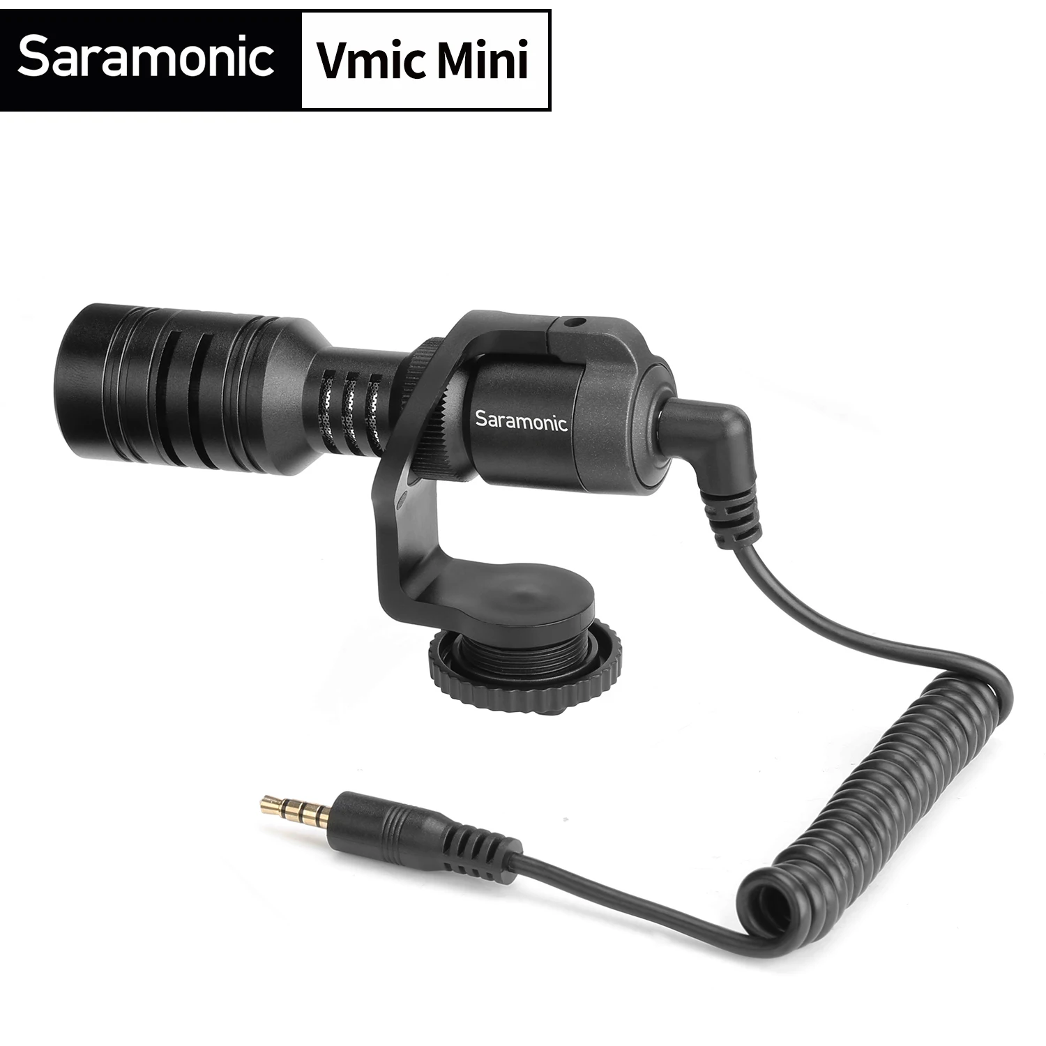 Saramonic Vmic Mini Professional Shotgun Condenser Microphone for Camera Smartphone with Shock Mount Vlogging Youtube Live