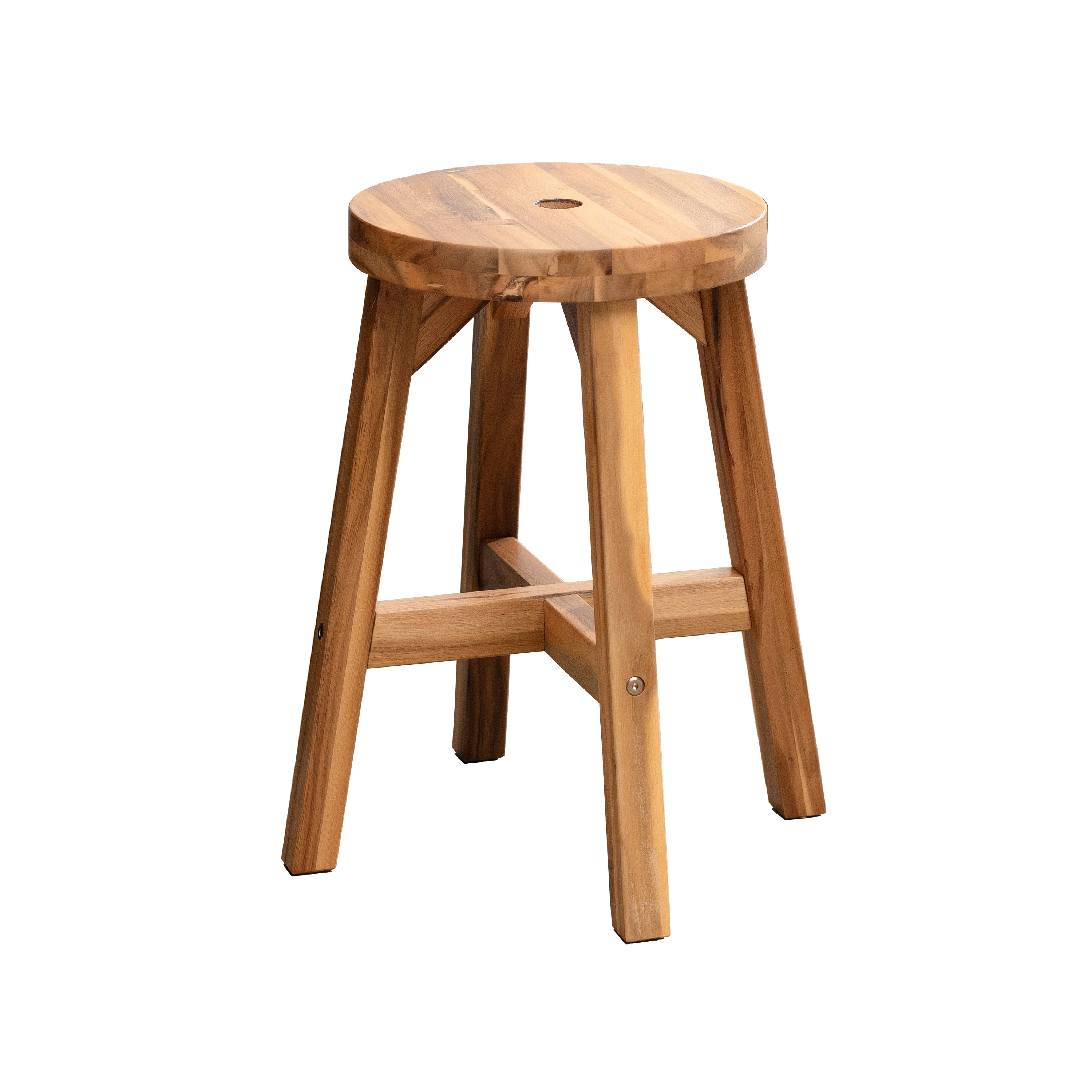 

Furniture Acacia Wood Stool Round Top Chairs Best Ideas End Tables For Sofas Sub-stool Room Bedside Strong Weight Natural Color