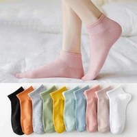 1pair women low cut ankle socks solid color socks low tube short soft socks women accessories