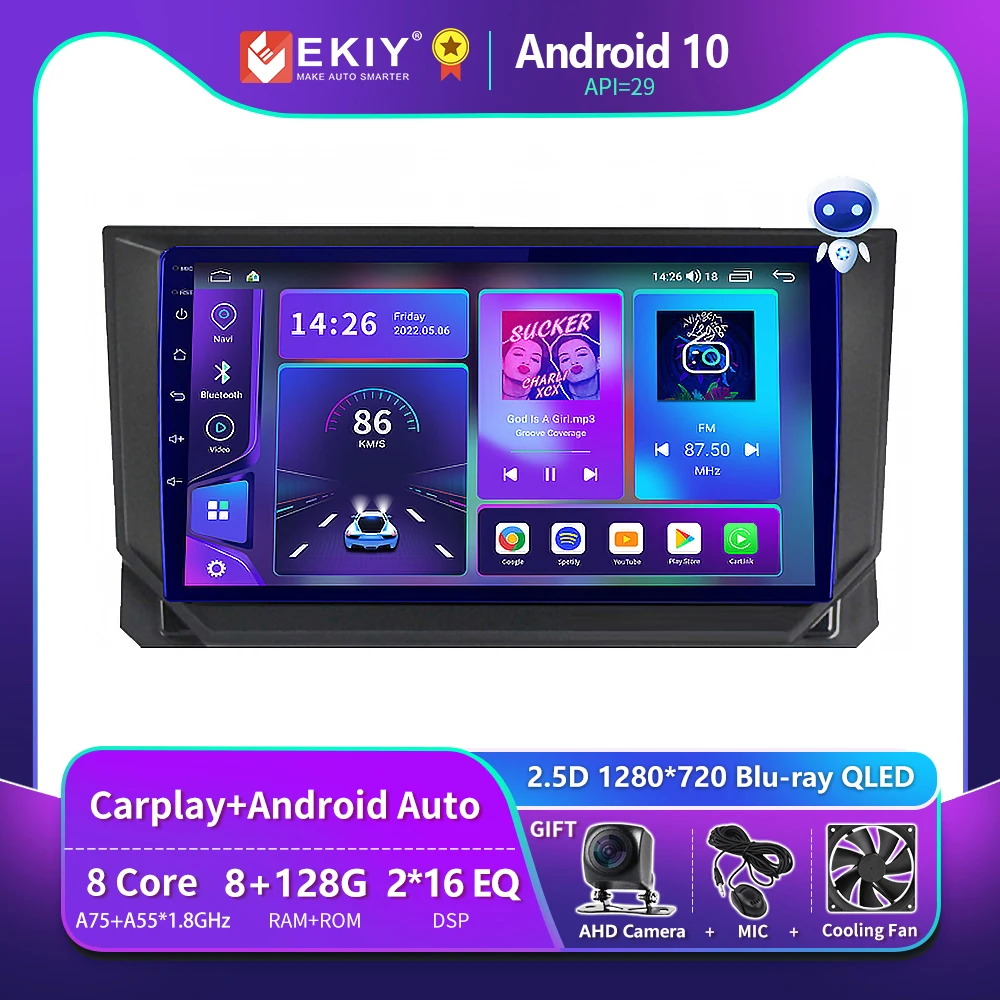 

EKIY T900 8G 128G QLED For SEAT Ibiza 2017 2018 2019 2020 Car Radio Multimedia Video Player Navigation GPS Android10 No 2Din DVD