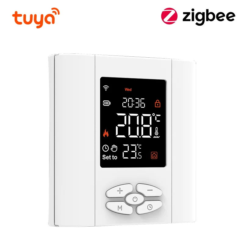 Tuya Wi-Fi Zigbee термостат для газового котла умный дом контроллер температуры с питанием от батареи работает с Alexa Google Home