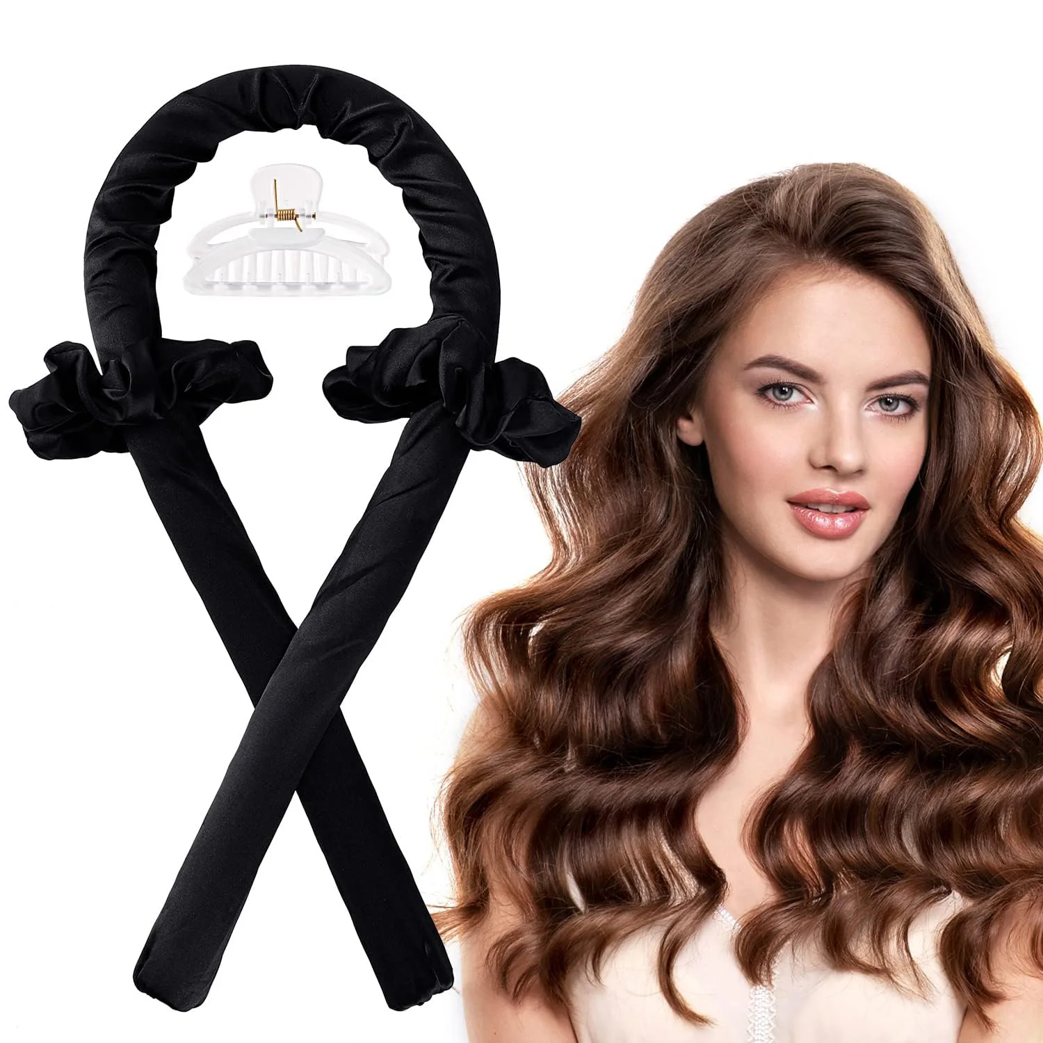 

Heatless Hair Curling Rod Headband for Long Hair Band for Women Accessories Girls Tie Clips Hoop Elegant Female Tiaras