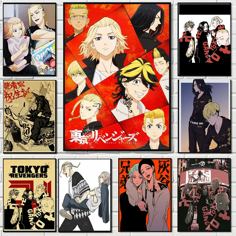 

Anime Posters Tokyo Avengers Poster Retro Poster Canvas Painting Wall Decor Wall Poster Wall for Living Room HD Printed Artwork