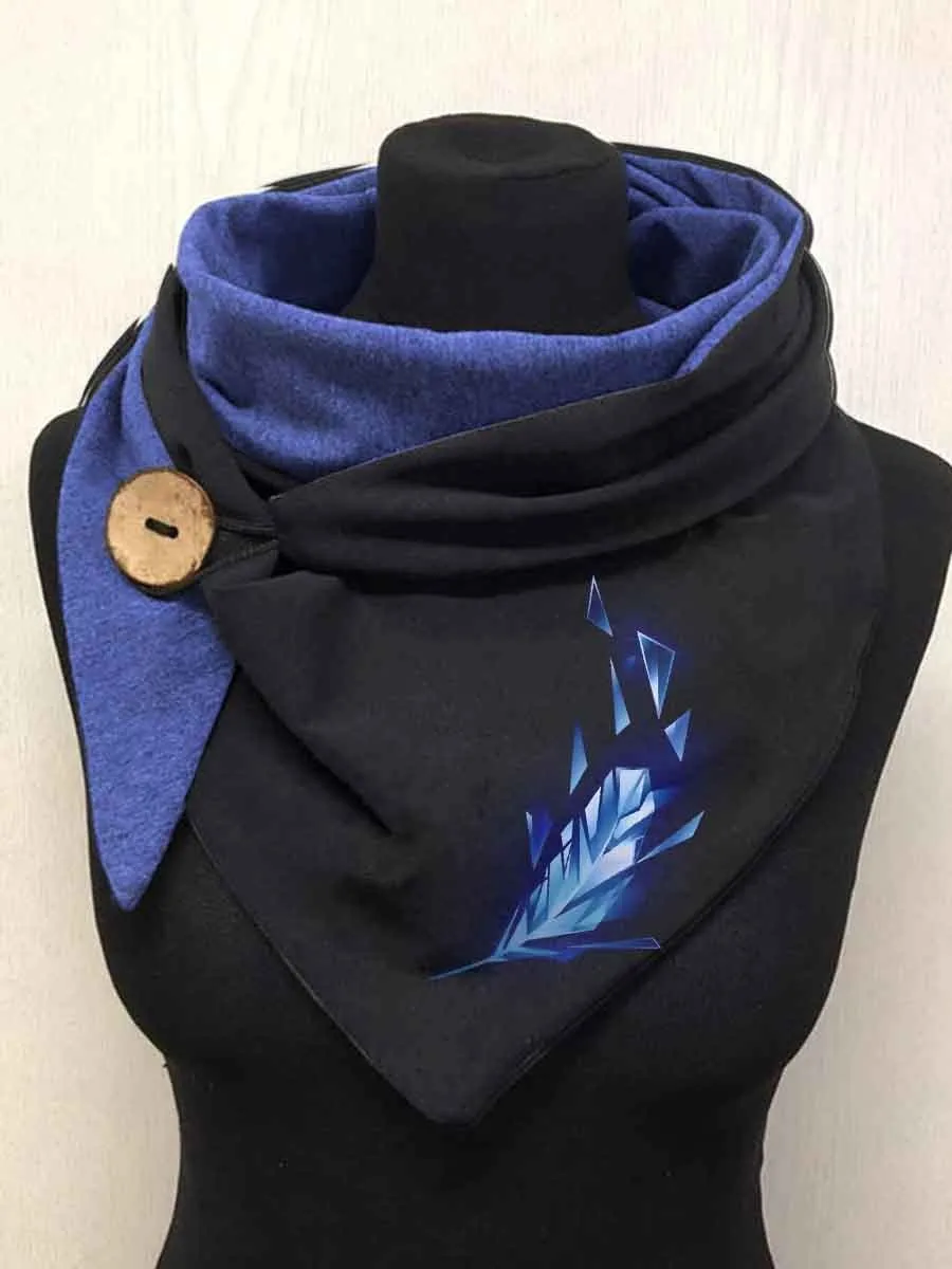 

Simple Feather Art Triangle Scarf Autumn and winter outdoor warm scarf