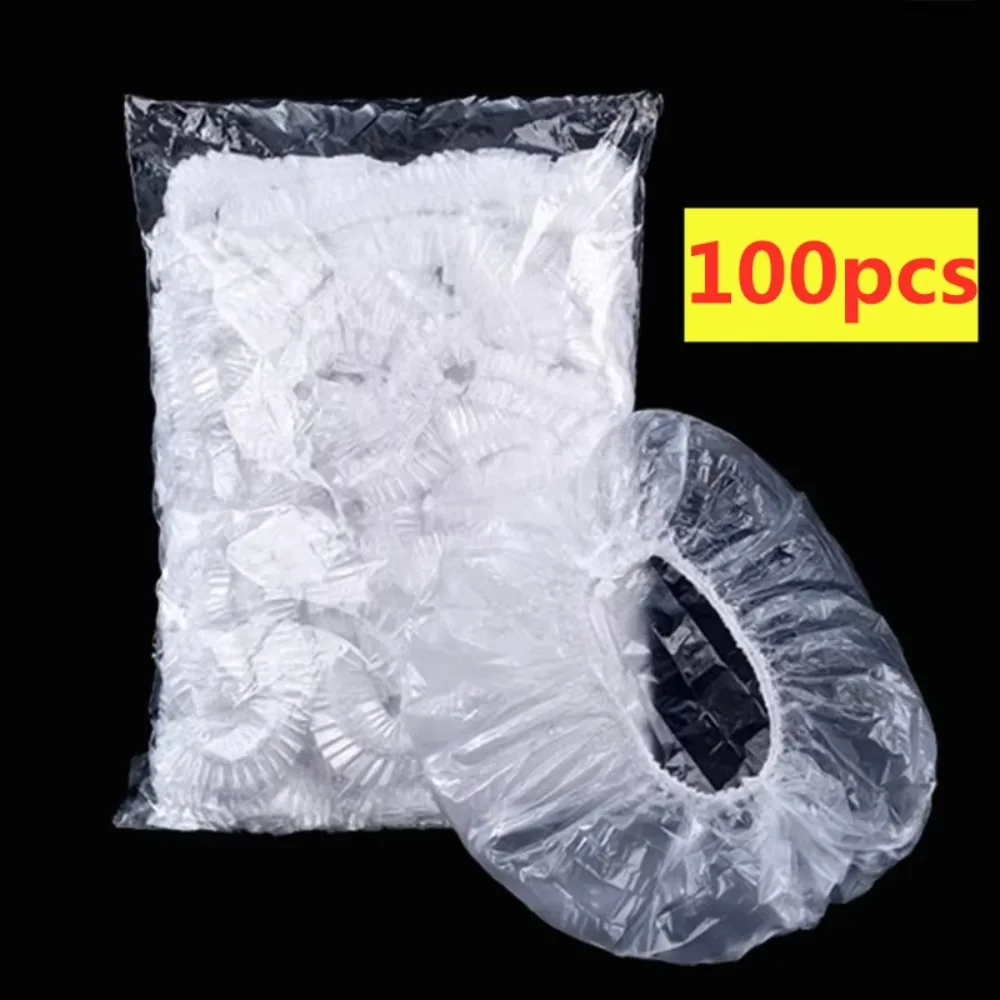 100 шт. разноцветные крышки для миски, одноразовые пищевые крышки, пластиковые пакеты для сохранения свежести, аксессуары для холодильника, пищевая пленка Saran