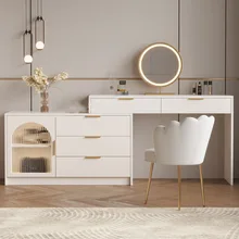 Luxury Dressing Table Mobile Vanity Desk Storage Nordic Wood Cabinet Dressing Table Organizer Schmink Tisch Bedroom Furniture