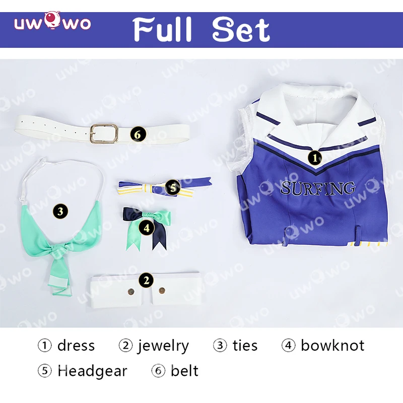 Серия коллаб для косплея UWOWO Sonoda Umi: аниме Loveee Livee! Униформа болельщика Сонода Уми