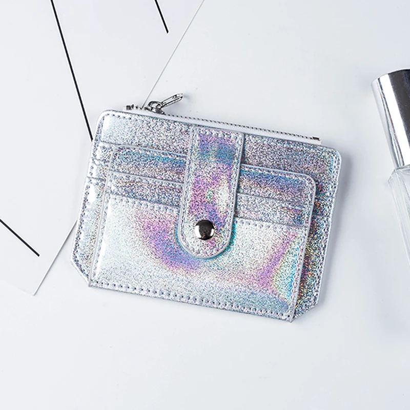 

Блестящий кошелек, модные бумажники с держателем для ID-карт, мини-портмоне для фото, Женский кошелек, клатч, тонкий модный кошелек