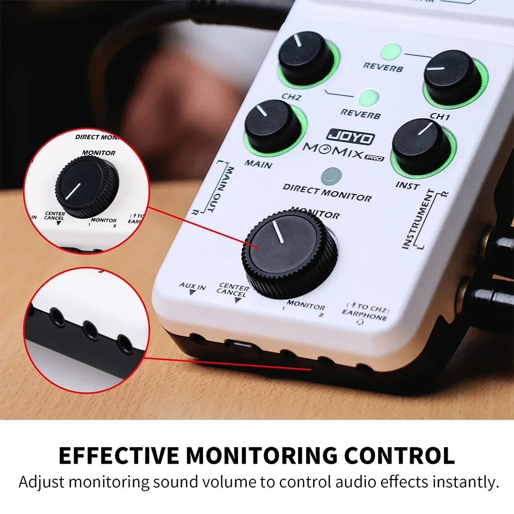Портативная звуковая карта JOYO MOMIX PRO для гитары записи в реальном времени