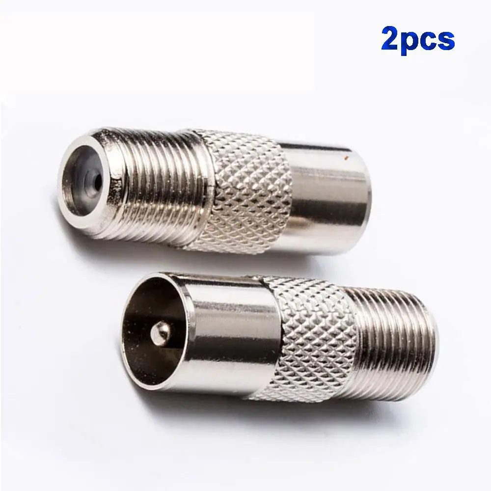 PAL TV Adapter 9.5mm F Female Antenna Plug Adaptor F To RF male Converter Connector