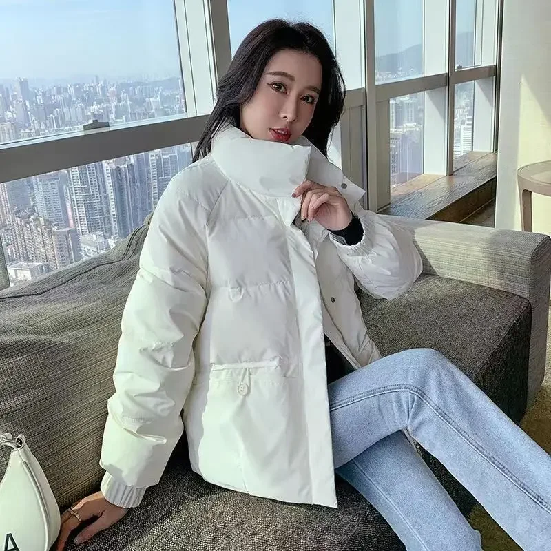 Женское пальто с хлопковой подкладкой ярких цветов зимняя свободная легкая