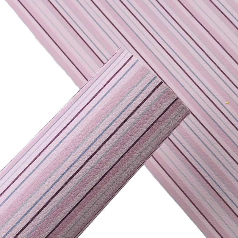 Новая Радужная 30x2 2 см/A4 красивая розовая полоса DIY искусственная кожа ткань для