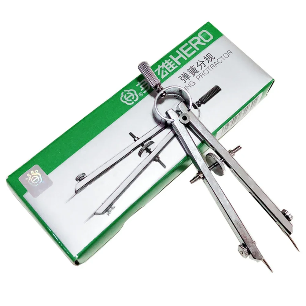 Profesjonalny kompas ze sprężyną Poradny zestaw geometryczny matematyczny stałym narzędziem do rysowania marki Alloet