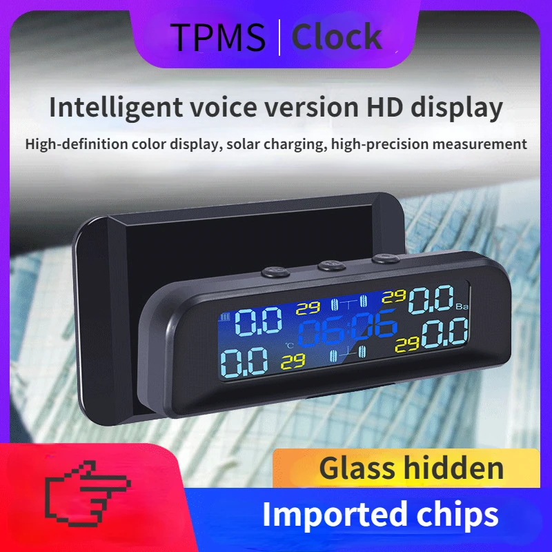 

ATsafepro Tire Pressure Monitoring System Hidden Installation Paste Front Glass High-precision LCD Screen Wireless TPMS Sensor