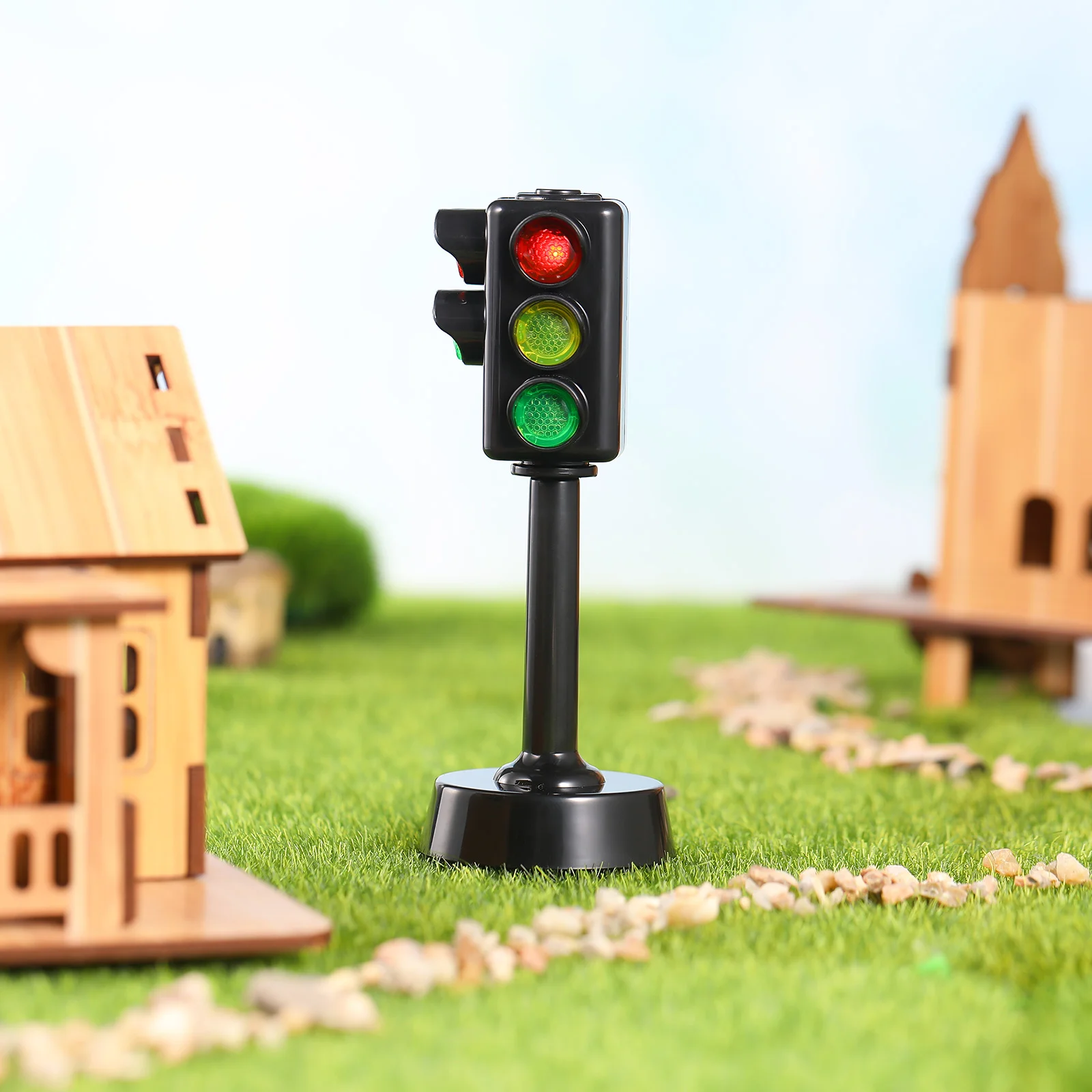 

2 Pcs Kids Traffic Signal Lights Simulated Traffic Light Models Early Education Traffic Stop Light Lamps for Toddlers
