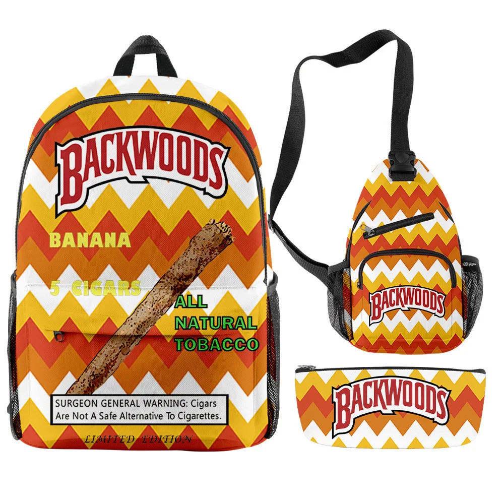 

Новинка 2022, модный рюкзак из трех частей с сигарами, рюкзак для мужчин и женщин с 3D-принтом