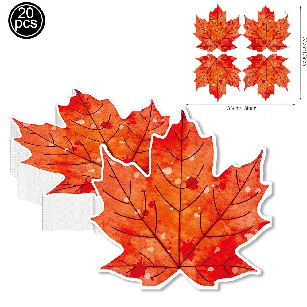 

Бумажные салфетки на День Благодарения, набор из 20/40/60/80/100 шт.