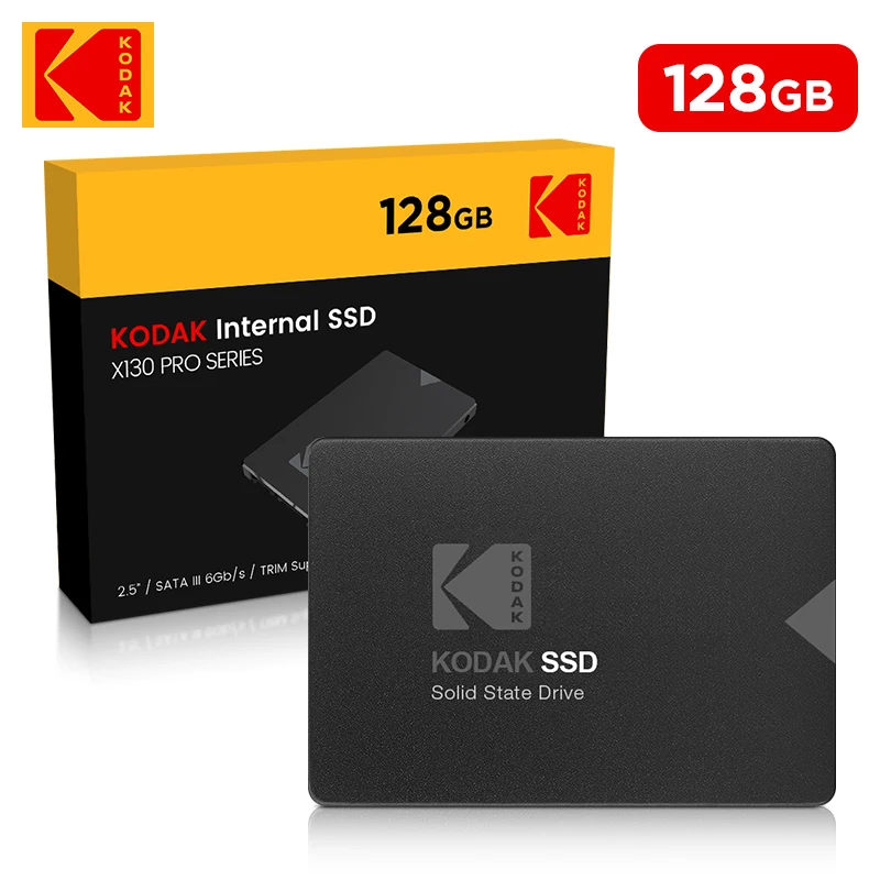 10pcs KODAK ssd X130 PRO  SSD SATAIII 128gb Internal Solid State Hard Disk Drive 128GB for Laptop 550MB/S Hdd 2.5 Hard Disk Disc