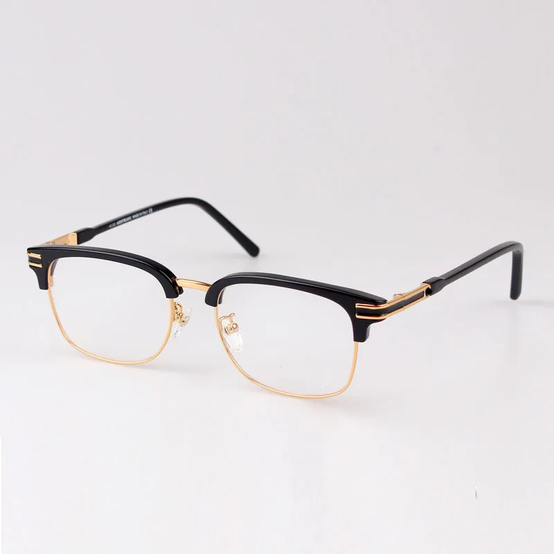 

New Brand Vinatge Half-rim Acetate Square Prescription Eyeglasses Frames Men Women Business Myopia Optical Glasses Frame MB669