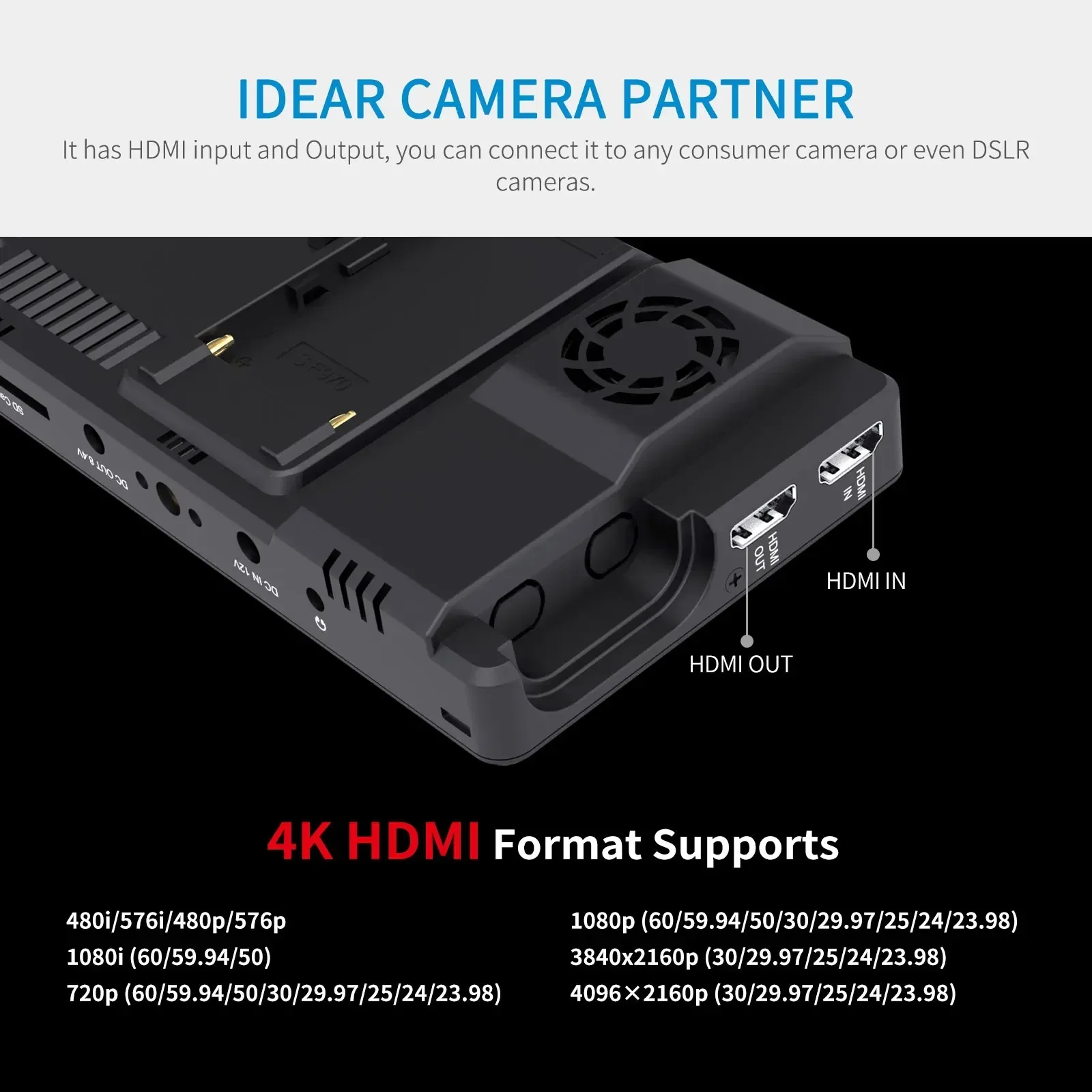 FEELWORLD LUT6E 6-дюймовый полевой монитор с сенсорным экраном 1600 нити Camere Full HD IPS 1920x1080 4K
