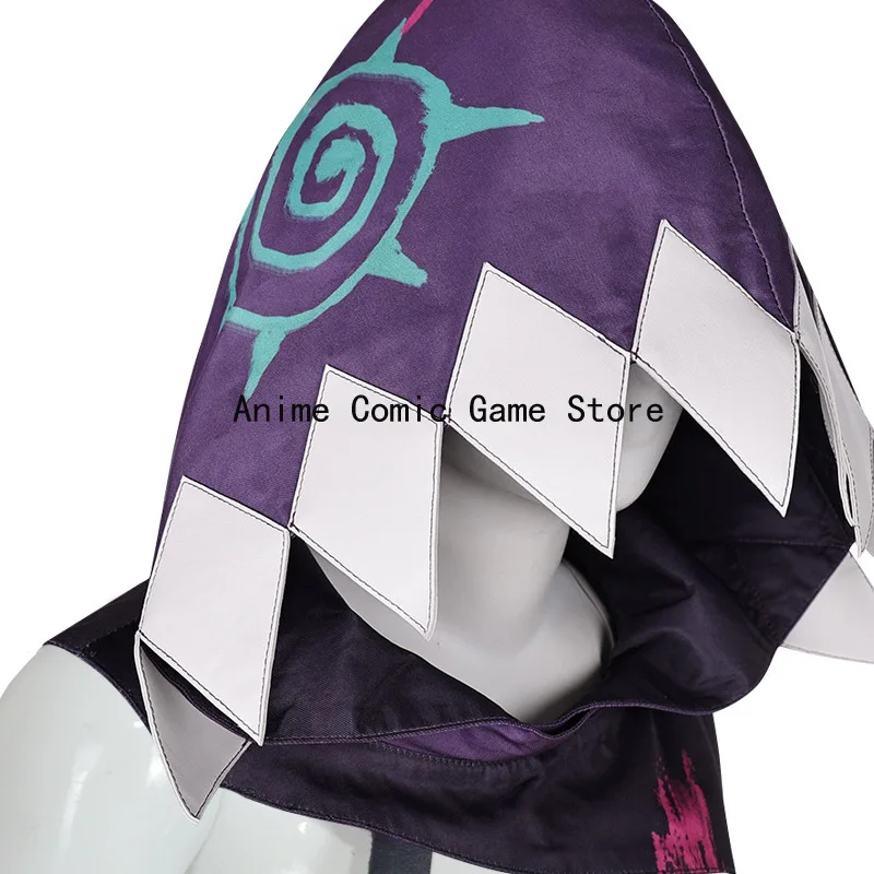 Фото В НАЛИЧИИ Jinx Arcane Косплей Наряд Парик Аниме Игра LoL Фиолетовая Шляпа Аксессуары Наряды Хэллоуин Вечеринка Ролевые Игры Костюм для Женщин №5